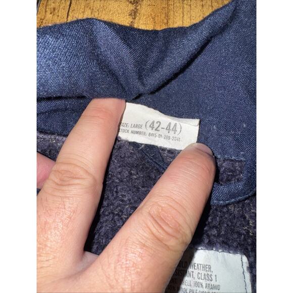 U.S. Military Cold Weather Flame Resistant Jacket Aramid FR Wool Liner Tennier - Picture 5 of 5